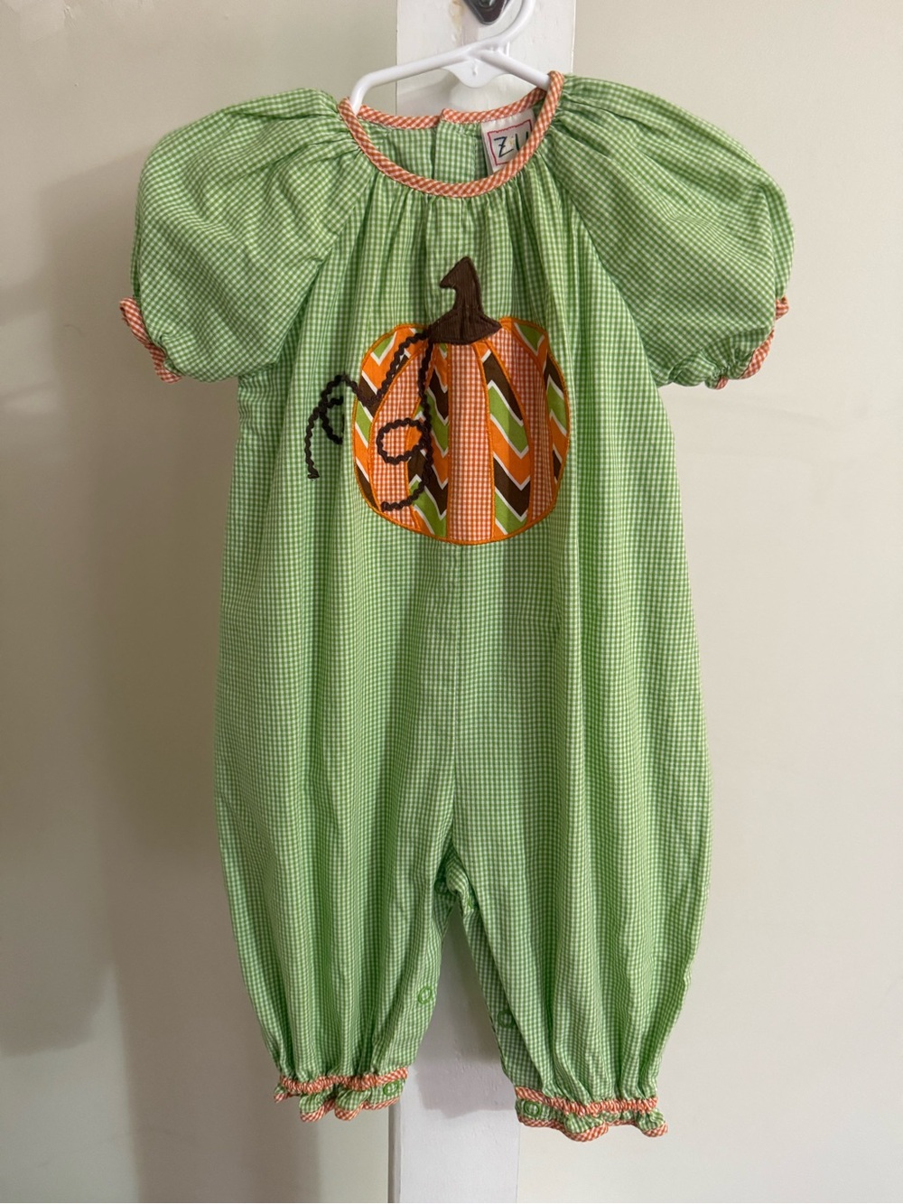 Zu Fall Pumpkin Bubble Romper
